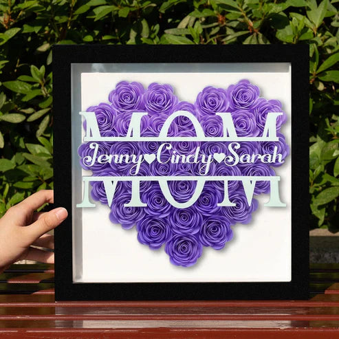 Heart shaped handmade flower gift box