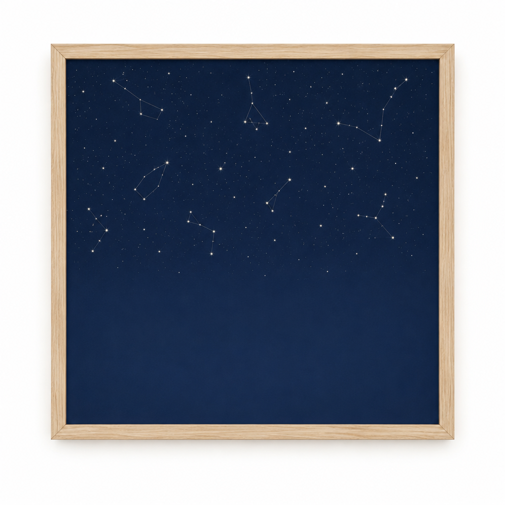Custom pet star map wall art printed on canvas