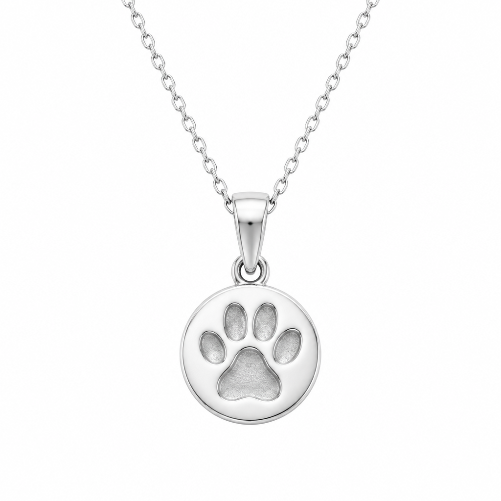 925 Silver Pet Paw Pendant Necklace