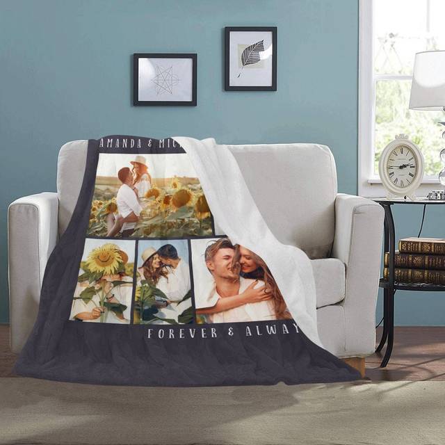 Custom Pet Portrait Sherpa Blanket