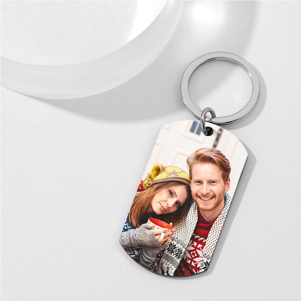 Custom Calendar Engraved Tag Key Chain Anniversary Gift For Lovers On Christmas