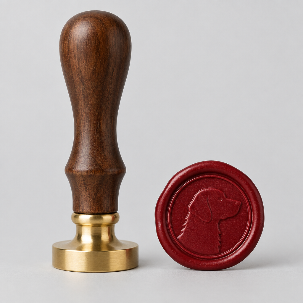 Brass Wax Seal Stamp - White Background