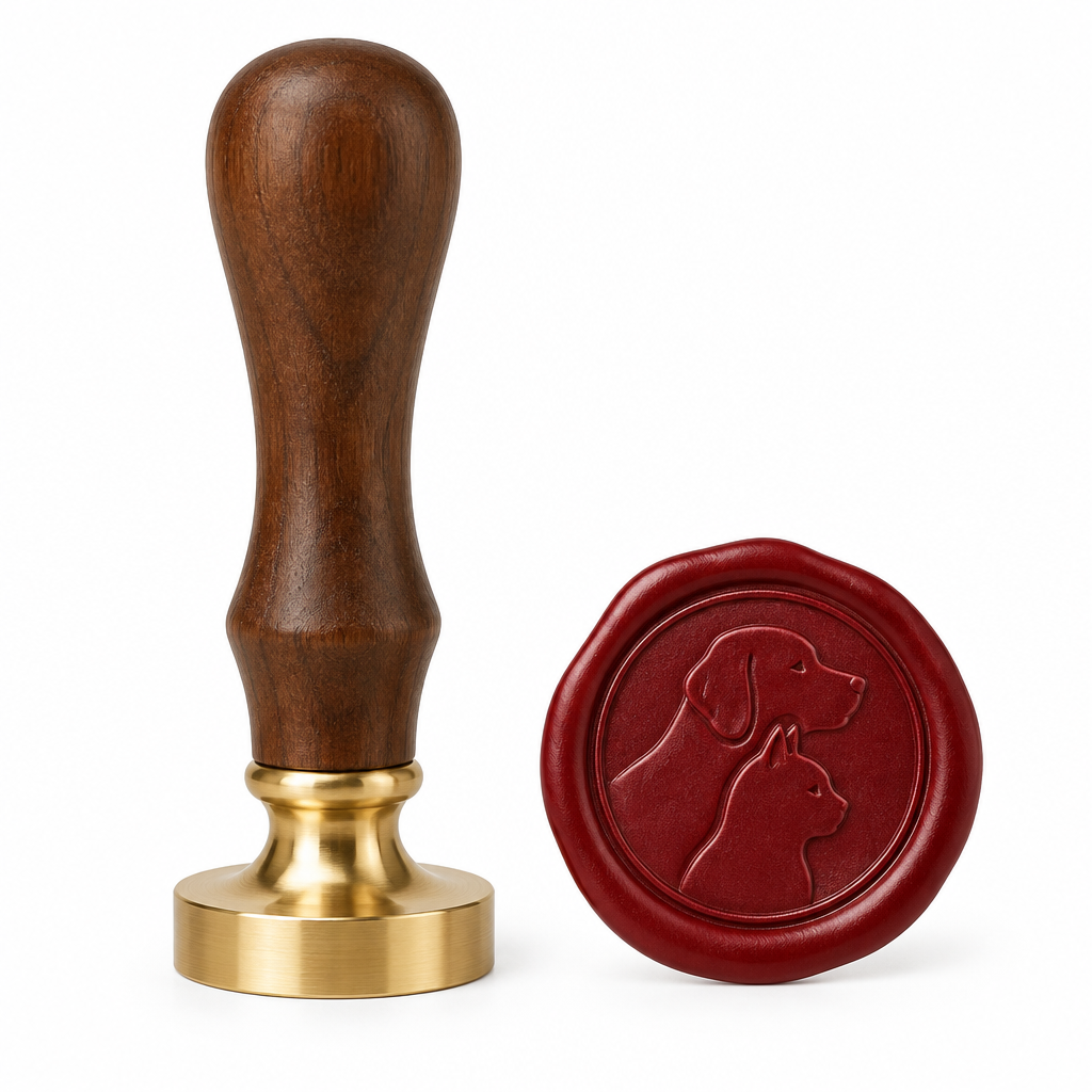 Brass Wax Seal Stamp - White Background