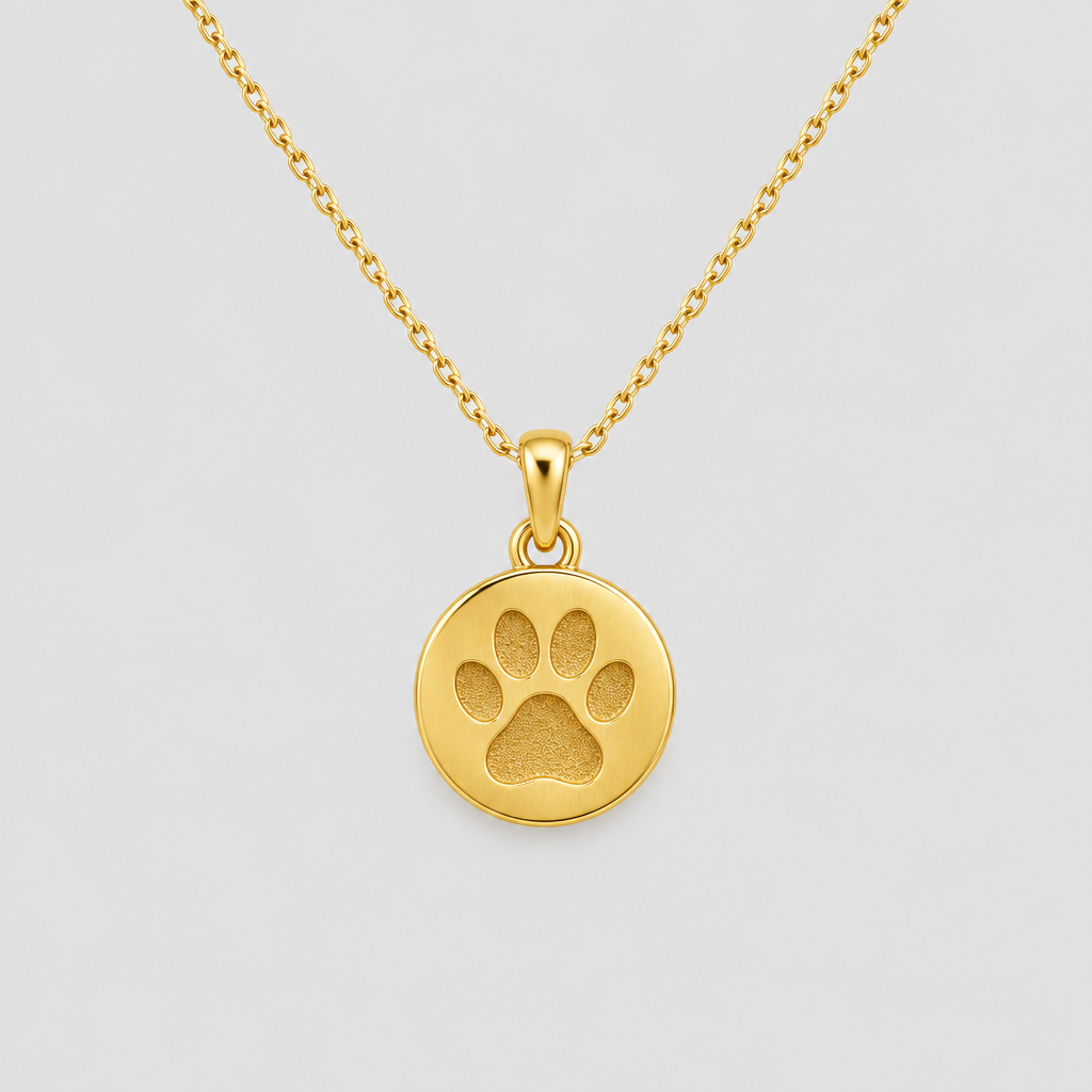 925 Silver Pet Paw Pendant Necklace