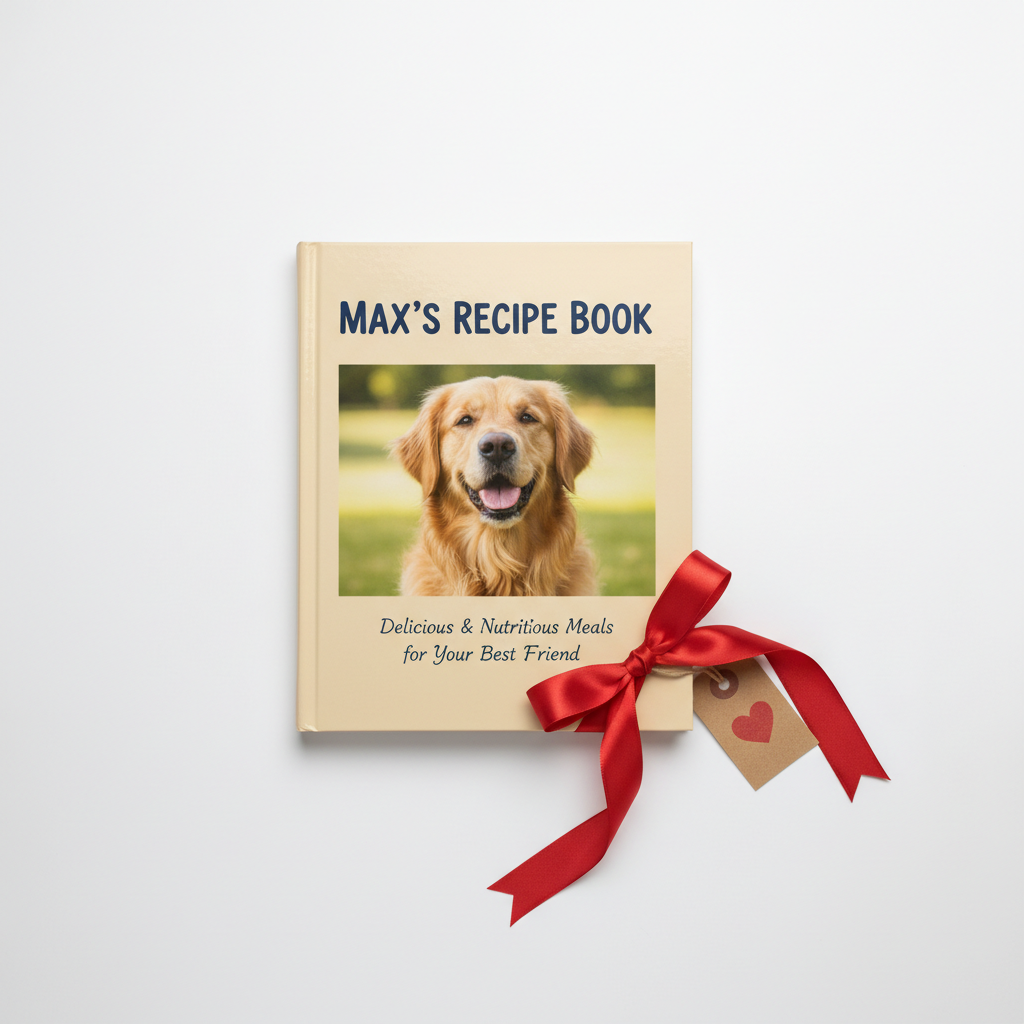 Personalized recipe book gift presentation