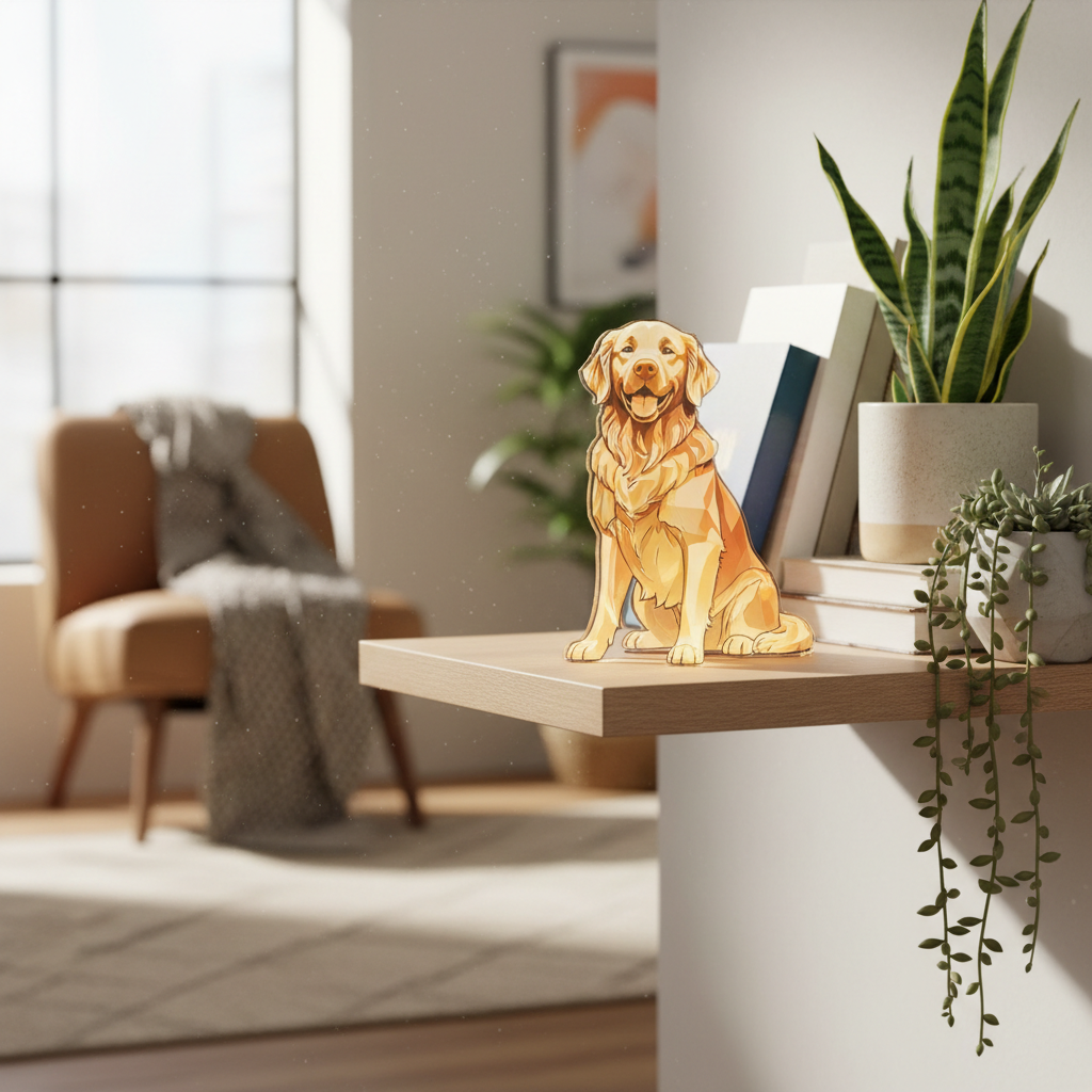 Acrylic figurine lifestyle home decor shot