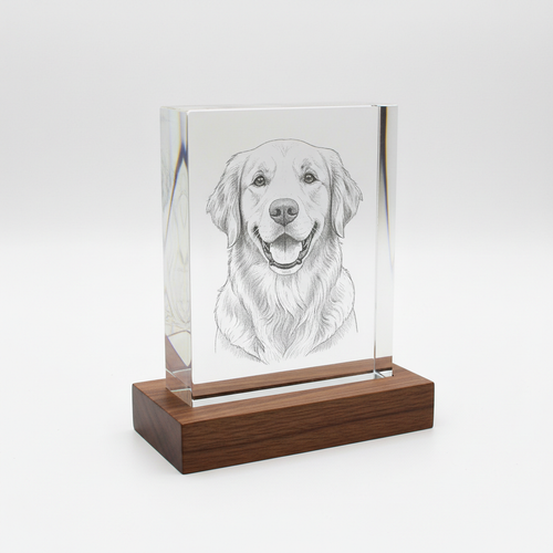 Custom Acrylic 3D Pet Portrait Figurine main image