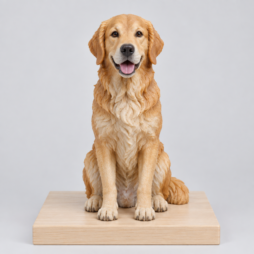 Pet Dog Figurine - White Background