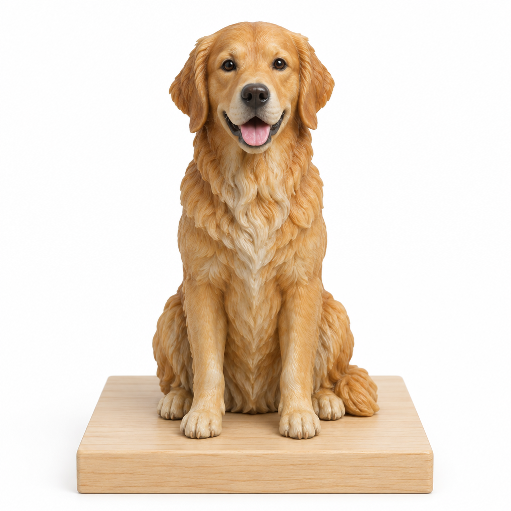 Pet Dog Figurine - White Background